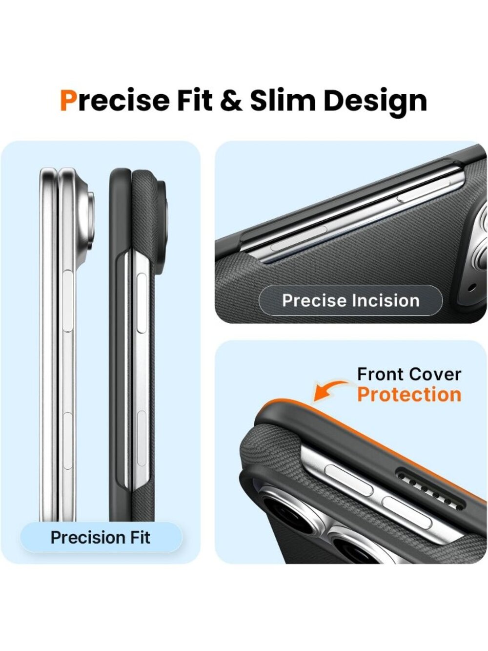 iPhone Duo Black Techwoven Drop Protection Shockproof Skin-Friendly Cover Case - Picture 4 of 7